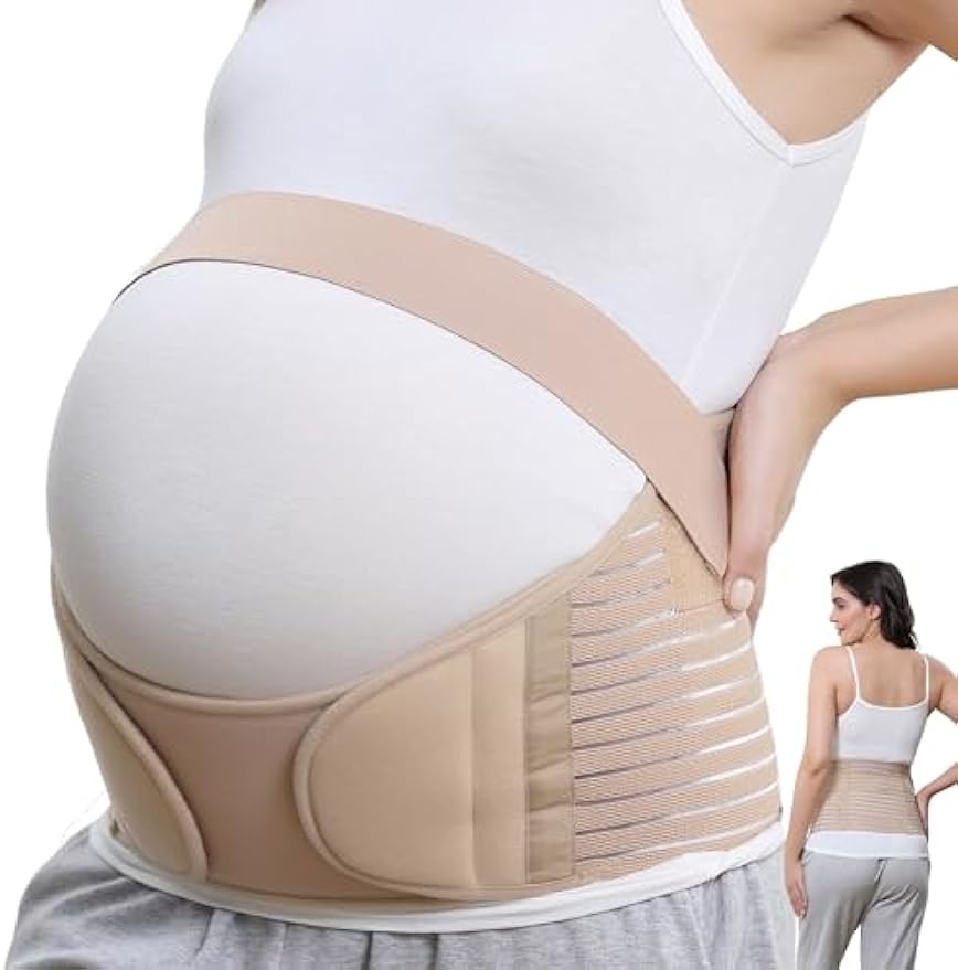 NeoTech Care Pregnancy Support Maternity Belt, Waist/Back/Abdomen Band, Belly Brace (Size XXL, Beige Color)